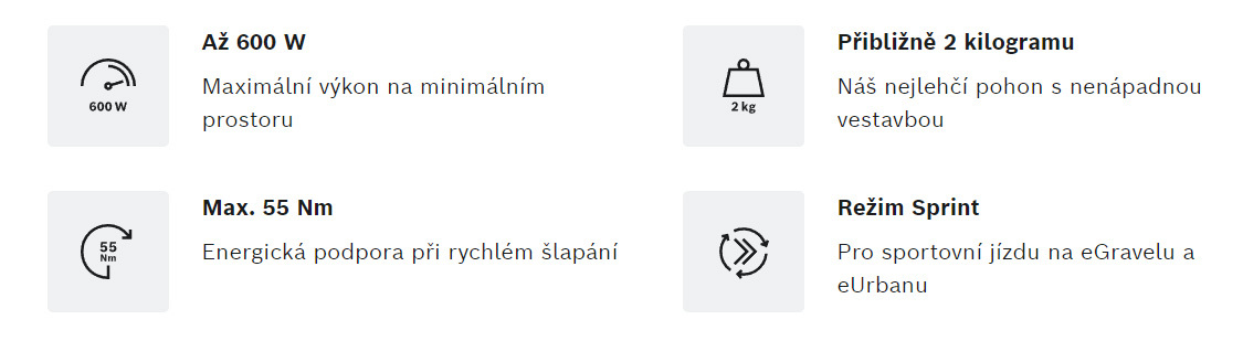 Nová verze motoru Performance Line CX, je rozměrově menší, lehčí, snižený odpor při šlapání oproti předchozí verzi. Přidán asisten rozjezdu do kopce atd... Výkonný a&nbsp;dynamický pohon pro intuitivní ovládání a&nbsp;jedinečný dojem z&nbsp;jízdy. Drží s&nbsp;vámi krok až na hranici možností – pro ještě větší radost z&nbsp;jízdy v&nbsp;technicky náročném terénu. V&nbsp;Chytrém Systému je pohonná jednotka zcela propojena s&nbsp;ostatními komponenty vašeho eBiku. S&nbsp;aplikací eBike Flow můžete využívat digitální funkce, jako je sledování aktivity či eBike Lock, a udržovat svůj eBike aktuální i v&nbsp;budoucnu.
