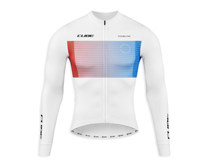 Cube dres TEAMLINE Jersey L/S white blue red