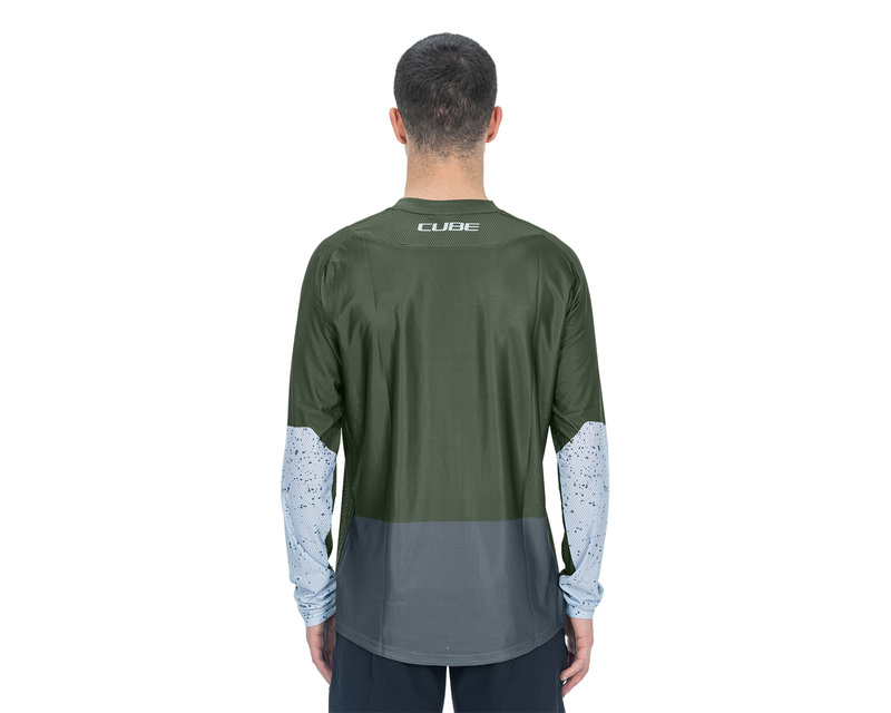 Cube dres VERTEX ROUND NECK TM L/S olive grey