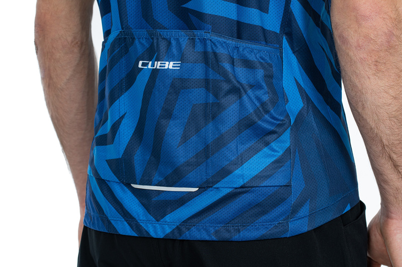 Cube dres ATX JERSEY FULL ZIP CMPT S/S blue