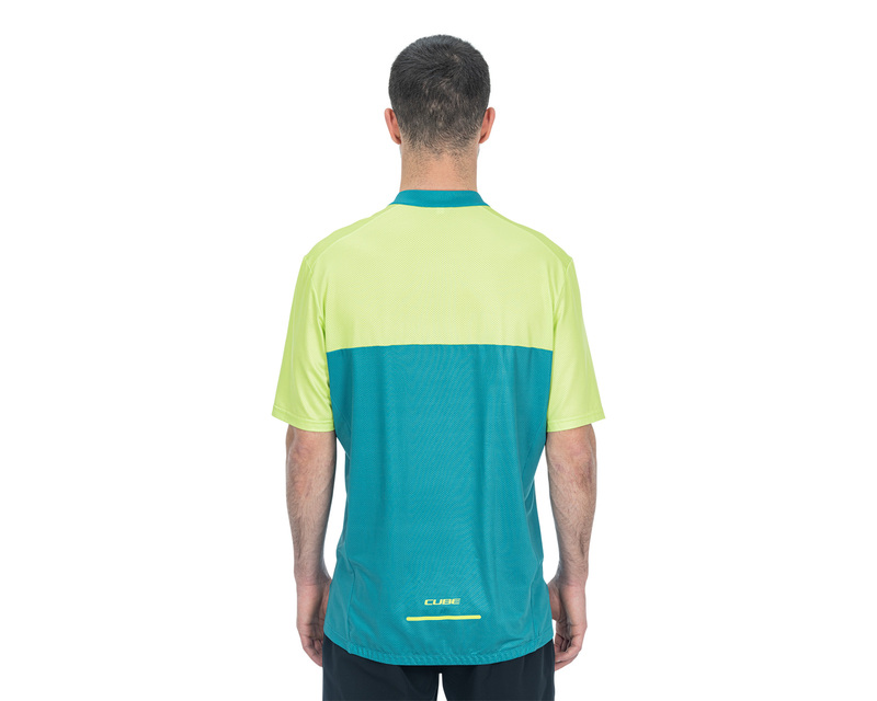 Cube dres ATX HALF ZIP CMPT S/S green lime