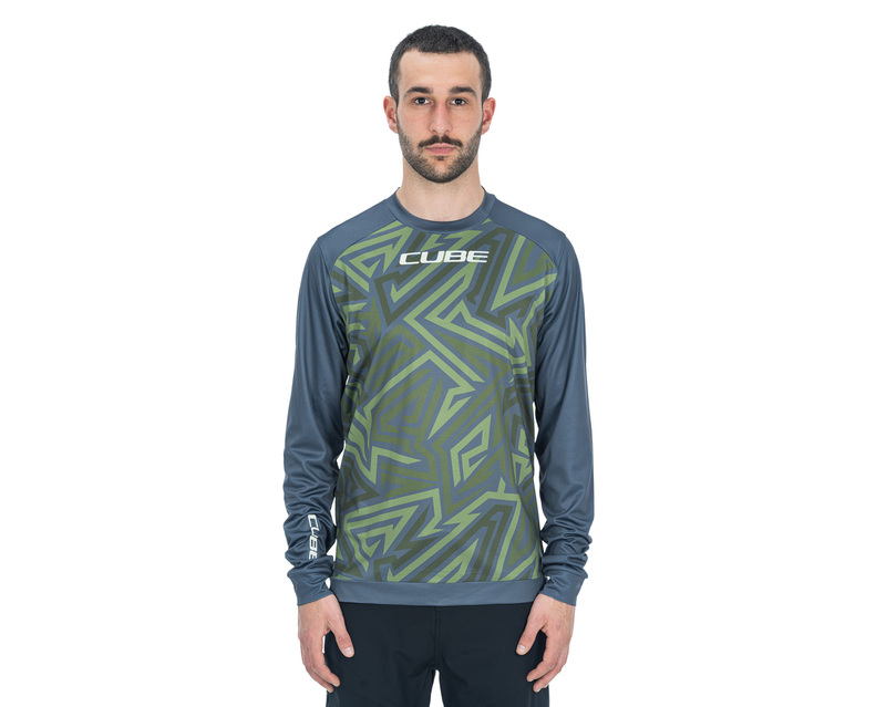 Cube dres ATX ROUND NECK TM L/S olive grey