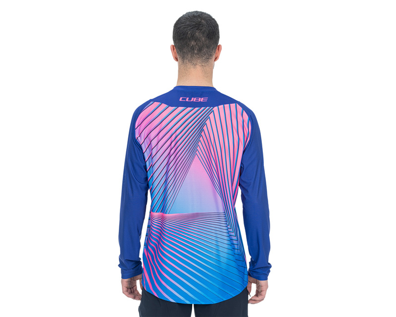 Cube dres VERTEX ROUND NECK L/S blue pink