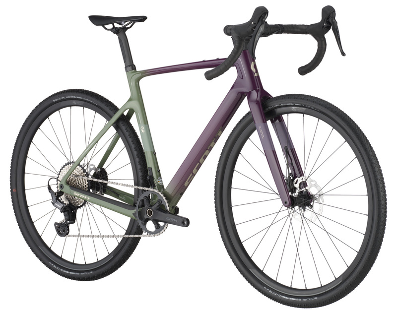 Scott ADDICT GRAVEL 40 olivine green/blackberry purple