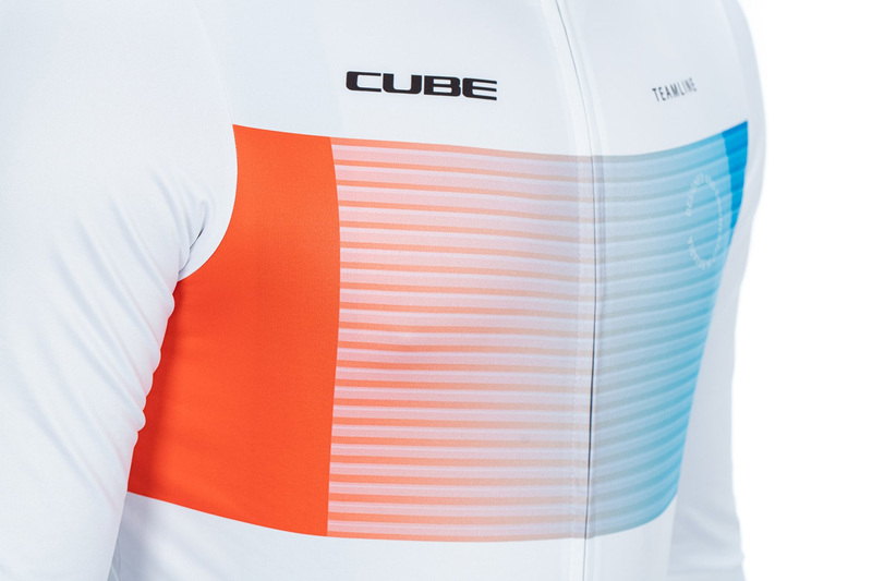 Cube dres TEAMLINE Jersey L/S white blue red