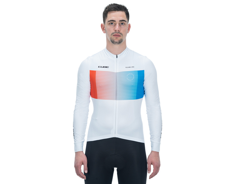 Cube dres TEAMLINE Jersey L/S white blue red